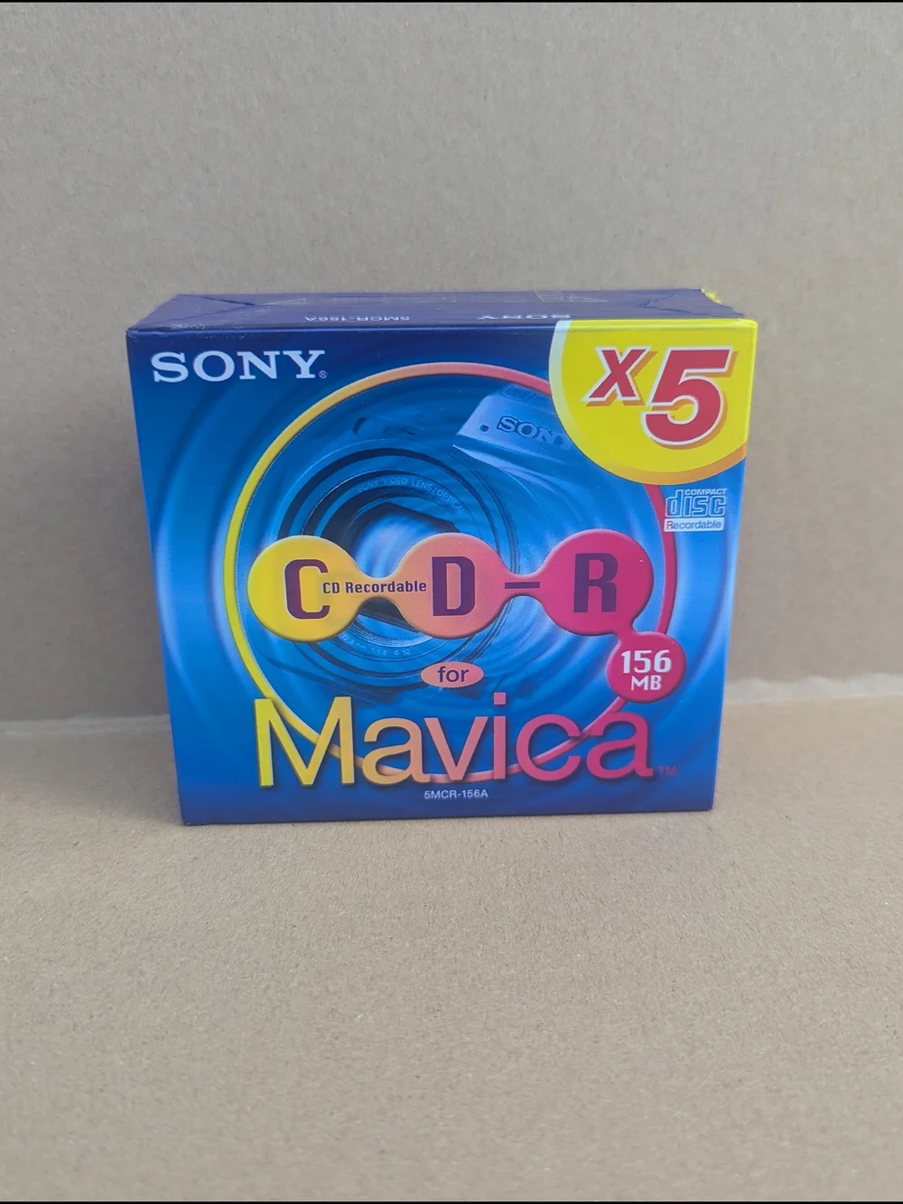 Sony Mavica CD-R 156MB 8cm Mini Discs 5 Pack Sealed 5MCR-156A Vintage Camera